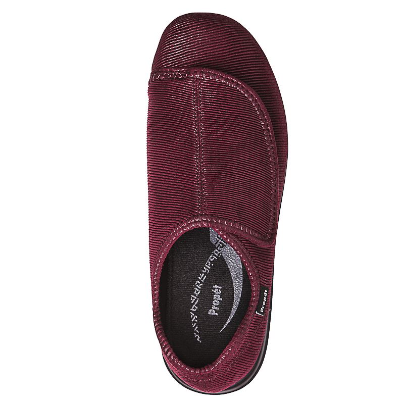 Propet Cush'N Foot Diabetic Dame Merlot Corduroy | KH26gIKX