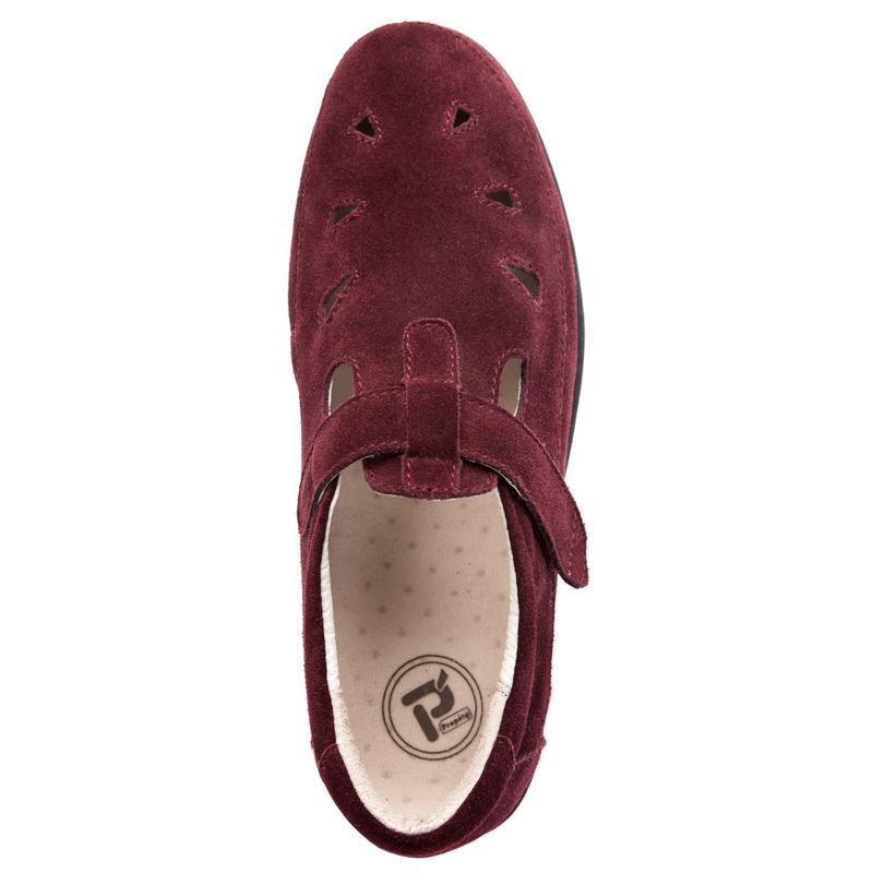 Propet Ladybug Diabetic Dame Wine Suede | FbTAHyIa