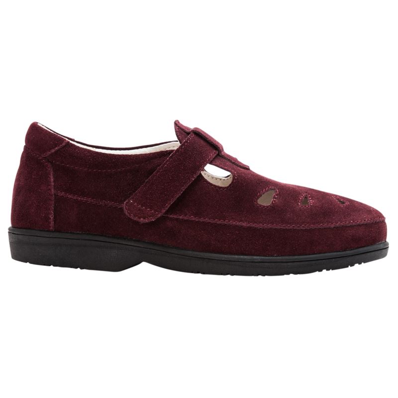 Propet Ladybug Fritidssko Dame Wine Suede | VuCzC0Rr