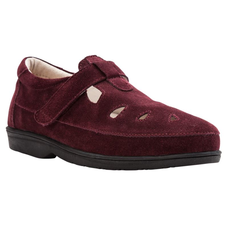 Propet Ladybug Fritidssko Dame Wine Suede | VuCzC0Rr