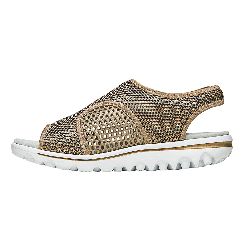 Propet TravelActiv SS Sandaler Dame Guld Sort | qcpsJd69