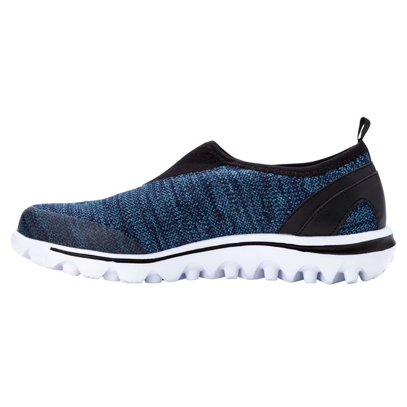 Propet TravelActive Slip-On Sneakers Dame Blå | 6tIqXhR8