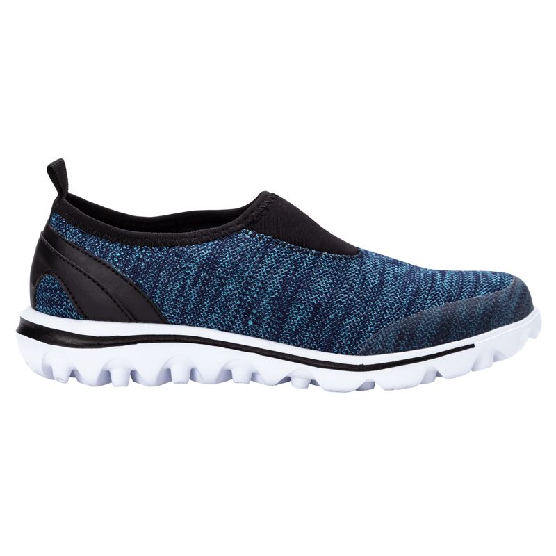 Propet TravelActive Slip-On Sneakers Dame Blå | 6tIqXhR8