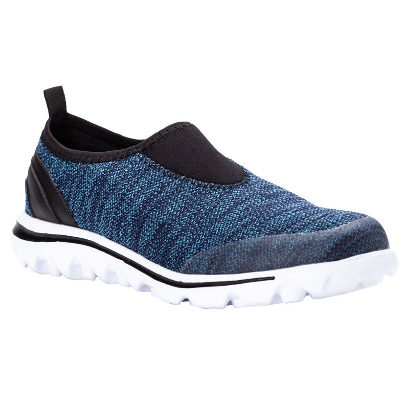 Propet TravelActive Slip-On Sneakers Dame Blå | 6tIqXhR8