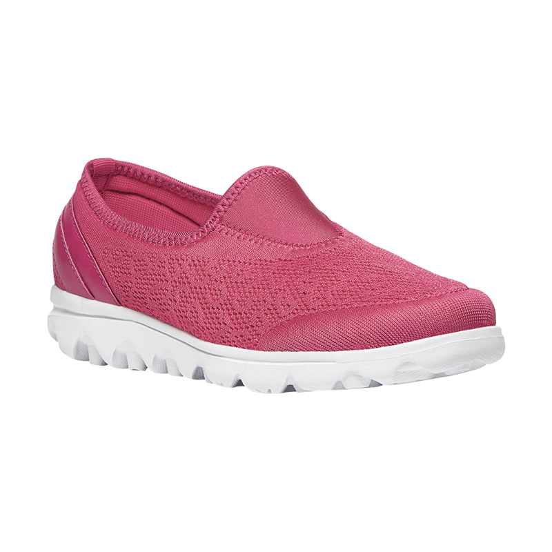 Propet TravelActive Slip-On Sneakers Dame Rød | ImnLjoZx