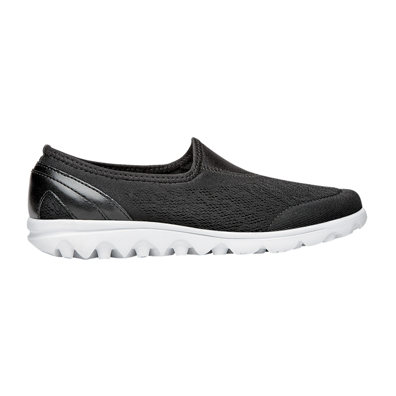 Propet TravelActive Slip-On Sneakers Dame Sort | uxr8DP34