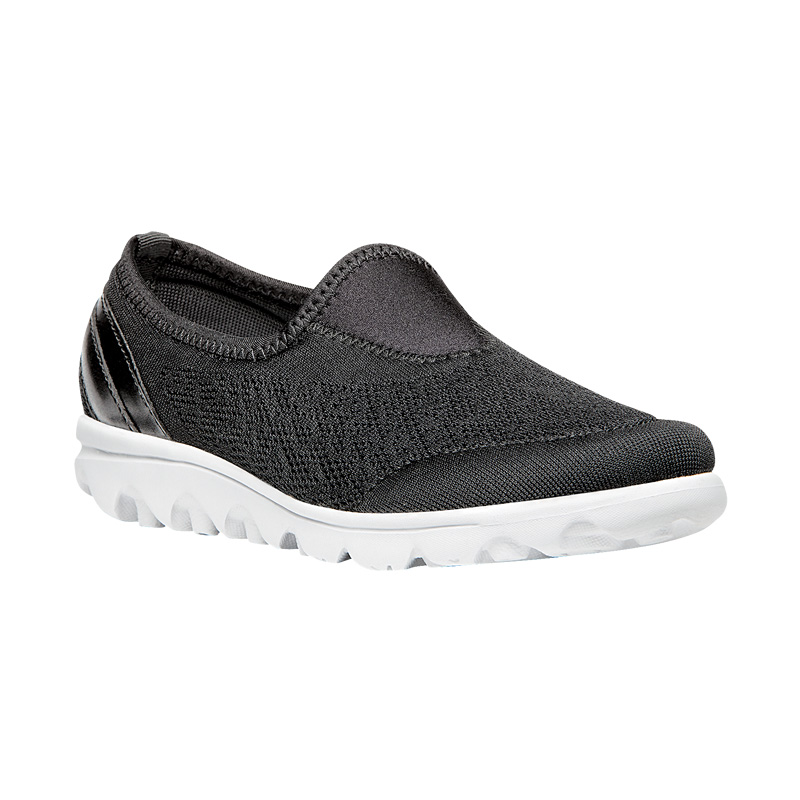 Propet TravelActive Slip-On Sneakers Dame Sort | uxr8DP34