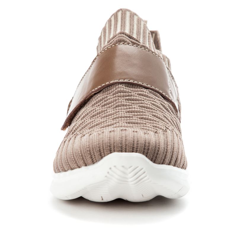 Propet TravelBound Páskové Sneakers Dame Smoked Taupe | Vw4FOESZ