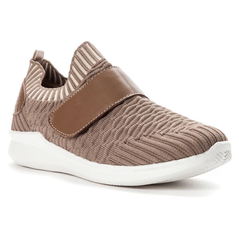 Propet TravelBound Páskové Sneakers Dame Smoked Taupe | Vw4FOESZ