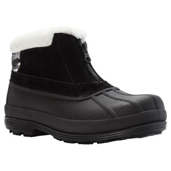 Propet Lumi Ankle Zip Støvler Dame Sort Hvide | 0Iin3OsG