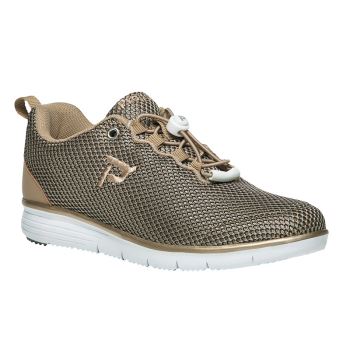 Propet TravelFit Prestige Sneakers Dame Guld Sort | rRfuwIhR